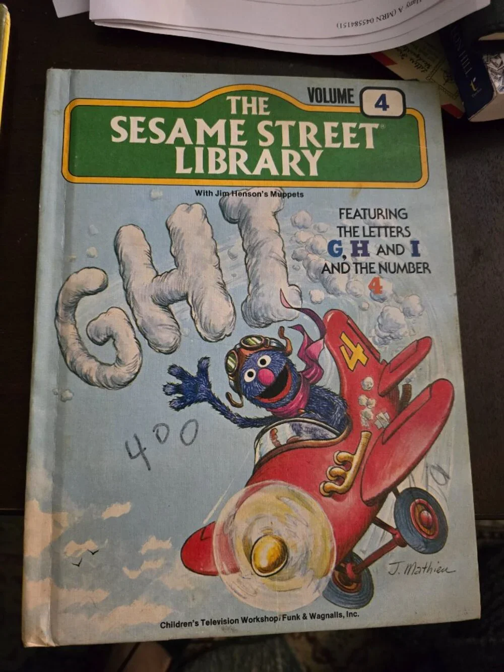 Vintage Sesame Street Library Lot Vol 1-5 Hardcover Books Big Bird CookieMonster